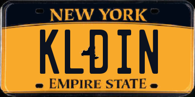 NY license plate KLDIN