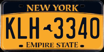 NY license plate KLH3340