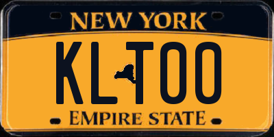 NY license plate KLT00