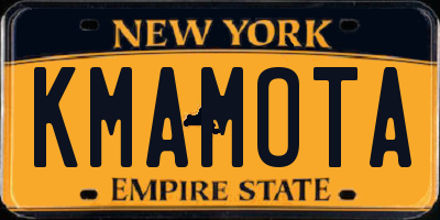 NY license plate KMAMOTA