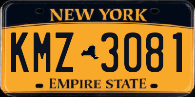 NY license plate KMZ3081