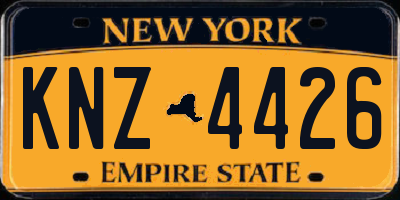 NY license plate KNZ4426