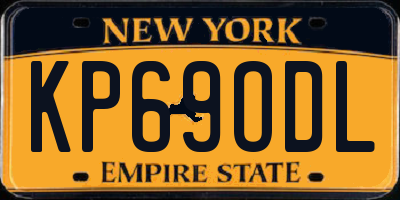 NY license plate KP69ODL