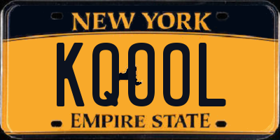 NY license plate KQOOL