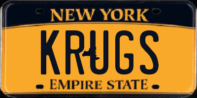 NY license plate KRUGS