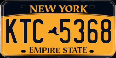 NY license plate KTC5368