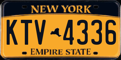 NY license plate KTV4336