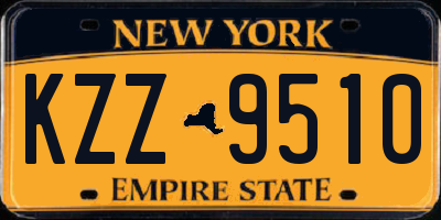 NY license plate KZZ9510
