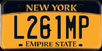 NY license plate L261MP