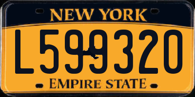 NY license plate L599320