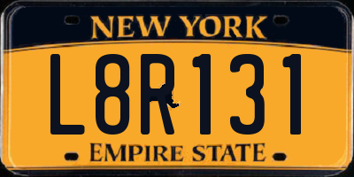 NY license plate L8R131