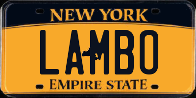 NY license plate LAMBO