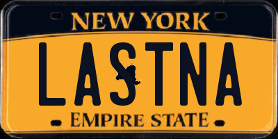 NY license plate LASTNA