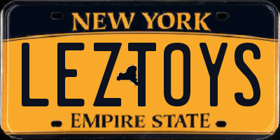 NY license plate LEZTOYS