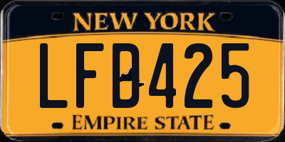 NY license plate LFD425