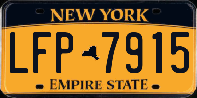 NY license plate LFP7915