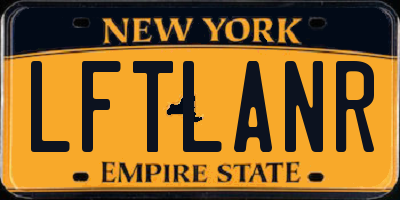 NY license plate LFTLANR