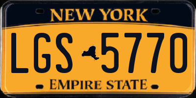 NY license plate LGS5770