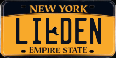 NY license plate LILDEN