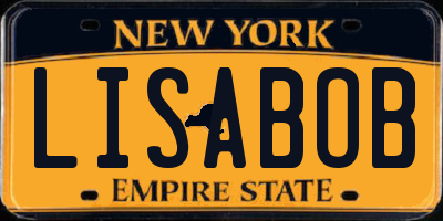 NY license plate LISABOB