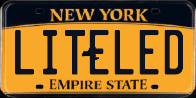 NY license plate LITELED