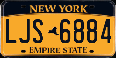 NY license plate LJS6884