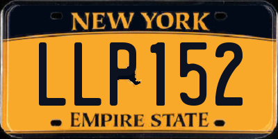 NY license plate LLP152