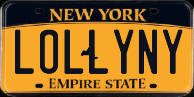 NY license plate LOLLYNY