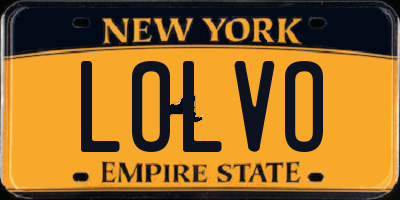 NY license plate LOLVO