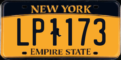 NY license plate LP1173