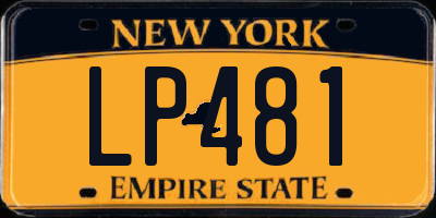 NY license plate LP481