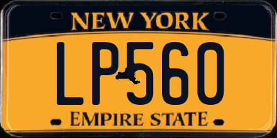 NY license plate LP560