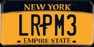 NY license plate LRPM3