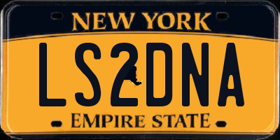 NY license plate LS2DNA