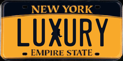 NY license plate LUXURY