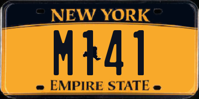 NY license plate M141