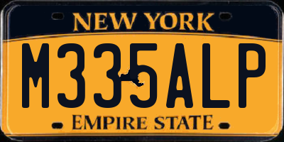 NY license plate M335ALP