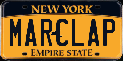 NY license plate MARCLAP