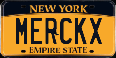 NY license plate MERCKX