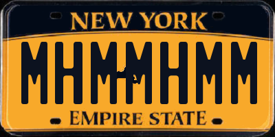 NY license plate MHMMHMM