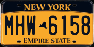 NY license plate MHW6158