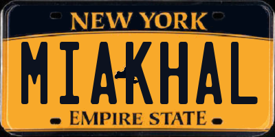 NY license plate MIAKHAL