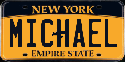 NY license plate MICHAEL