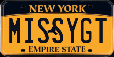 NY license plate MISSYGT