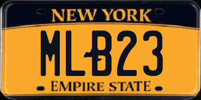 NY license plate MLB23