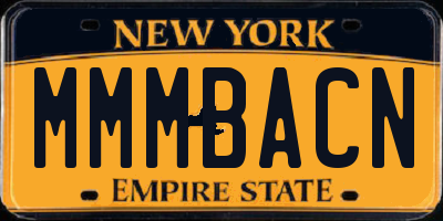 NY license plate MMMBACN