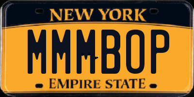 NY license plate MMMBOP