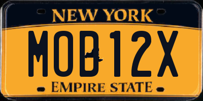 NY license plate MOD12X