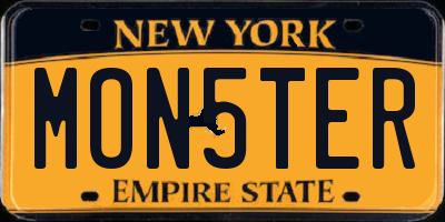 NY license plate MON5TER