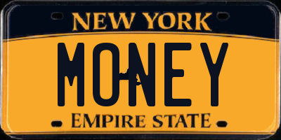 NY license plate MONEY